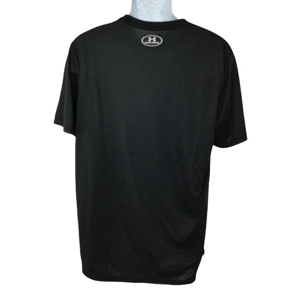 Under Armour Loose Shirt Sz M Run Black Short-Sleeve Performance Athletic Top - Picture 3 of 4